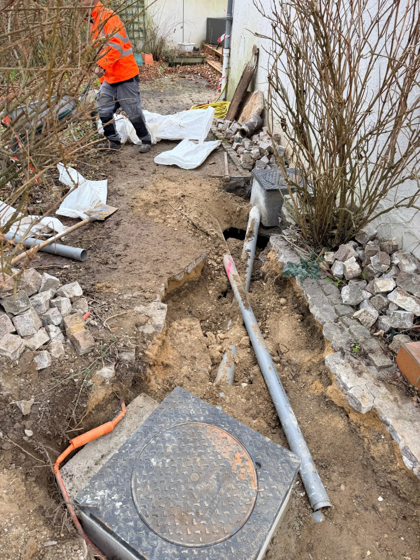 Travaux de débouchage cunette