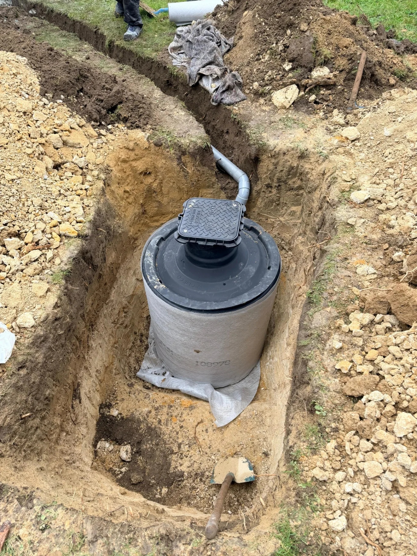 Installation d'un nouveau puisard pour eaux pluviales en remplacement d'un dispositif non conforme